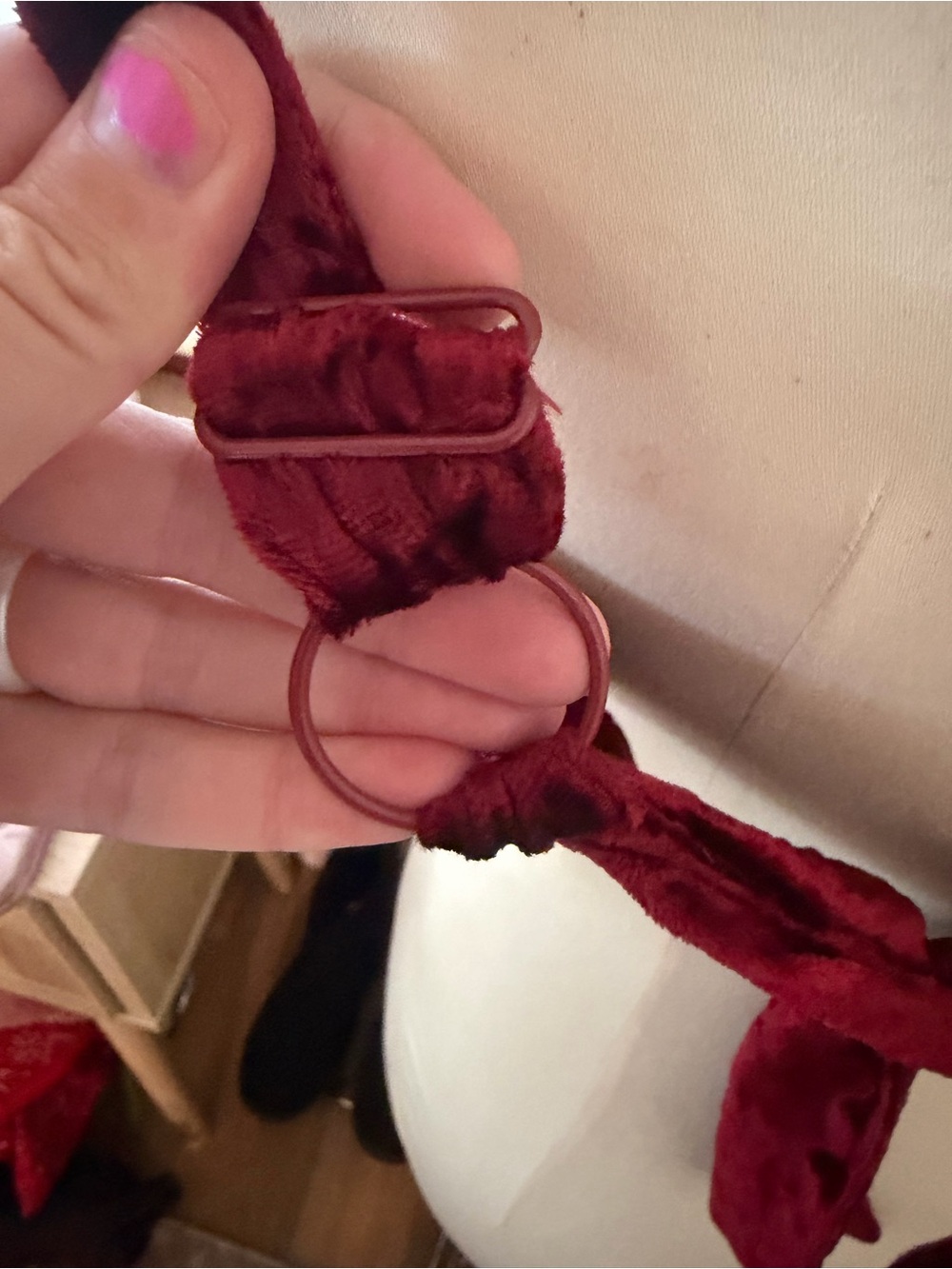 Kimchi Blue Velvet Lace Backless Top in Deep Wine Red - Picture 4 of 5